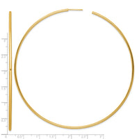 14k 2.0 x 100mm Polished Post Hoop Earrings-TF2517