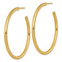 14k 2.5 x 45mm Polished Post Hoop Earrings-TF2523