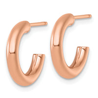 14k Rose Gold 3.0 x 16mm Polished Post Hoop Earrings-TF2528R