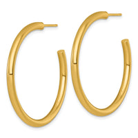 14k 3.0 x 40mm Polished Post Hoop Earrings-TF2533