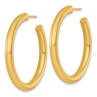 14k 4.0 x 40mm Polished Post Hoop Earrings-TF2539