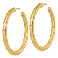 14k 4.0 x 50mm Polished Post Hoop Earrings-TF2541