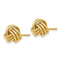 14k Polished Triple Knot Post Earrings-TF411