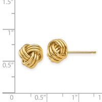 14k Polished Triple Knot Post Earrings-TF411