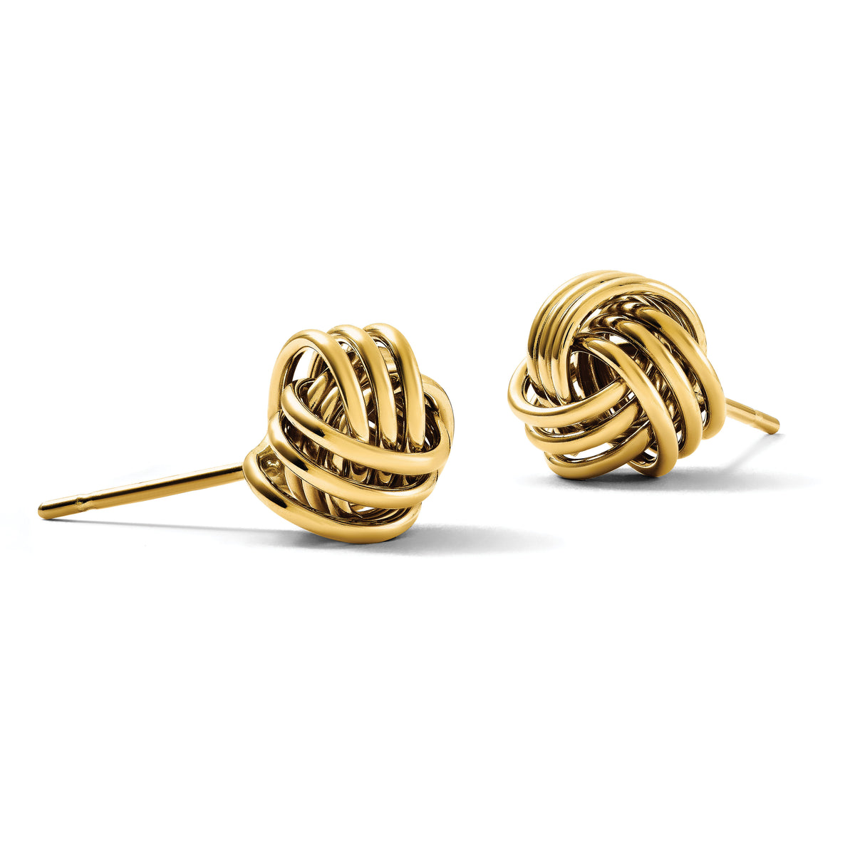 14k Polished Triple Knot Post Earrings-TF411