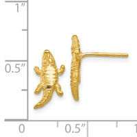 14K Diamond-cut Alligator Earrings-TF522