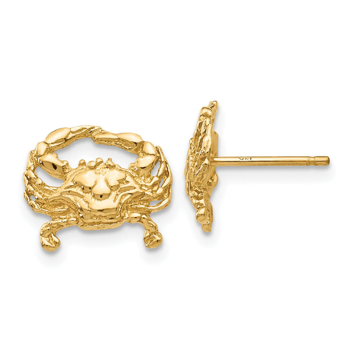 14k Crab Post Earrings-TF524