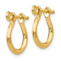 14k  3D Shackle Link Screw Earrings-TF528