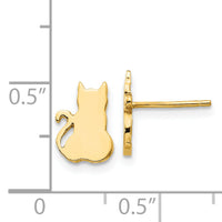 14K Cat Earrings-TF536