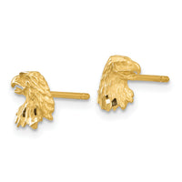 14K Diamond-cut Eagle Earrings-TF539