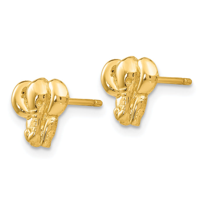 14K Elephant Earrings-TF540