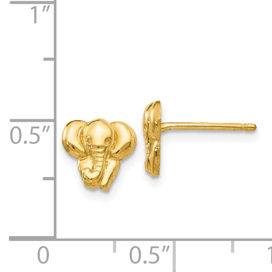 14K Elephant Earrings-TF540