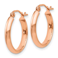 14k Rose Gold Hoop Earrings-TF569