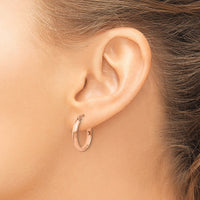 14k Rose Gold Hoop Earrings-TF569