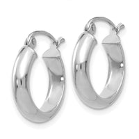 14k White Gold Hoop Earrings-TF573