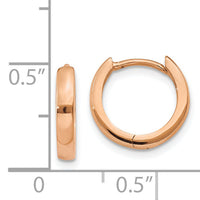 14k Rose Gold 1.8mm Round Hinged Hoop Earrings-TF763
