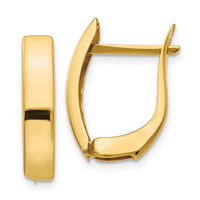 14K Gold Polished Hinged Post Earrings-TF769