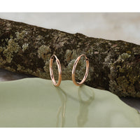 14k Rose Gold 1.50mm Polished Endless Tube Hoop Earrings-TF782
