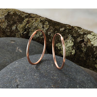 14k Rose Gold 1.50mm Polished Endless Tube Hoop Earrings-TF785
