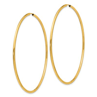 14K 2.00mm Polished Endless Hoop Earrings-TF802