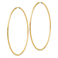 14K 1.20mm Polished Endless Hoop Earrings-TF803