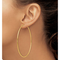 14K 1.20mm Polished Endless Hoop Earrings-TF803