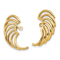 14k Polished Swirl Shaped Earring Jackets-TH221