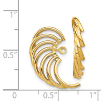 14k Polished Swirl Shaped Earring Jackets-TH221