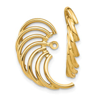 14k Polished Swirl Shaped Earring Jackets-TH221