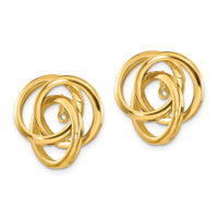 14k Polished Love Knot Earring Jackets-TH223