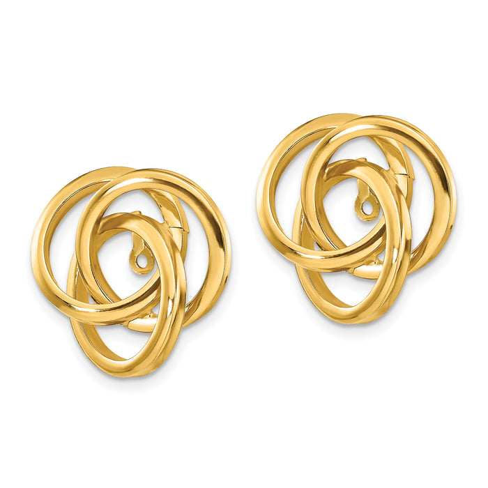 14k Polished Love Knot Earring Jackets-TH223