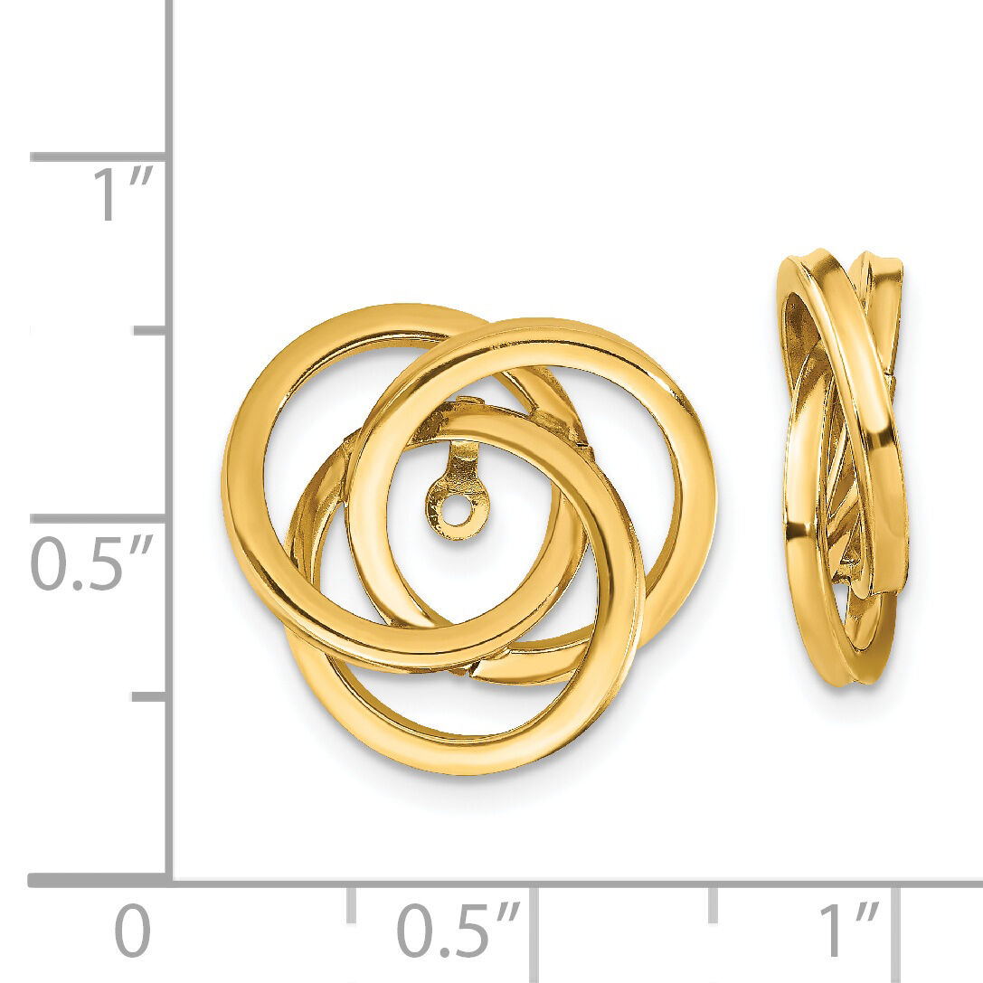 14k Polished Love Knot Earring Jackets-TH223