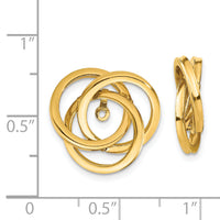 14k Polished Love Knot Earring Jackets-TH223