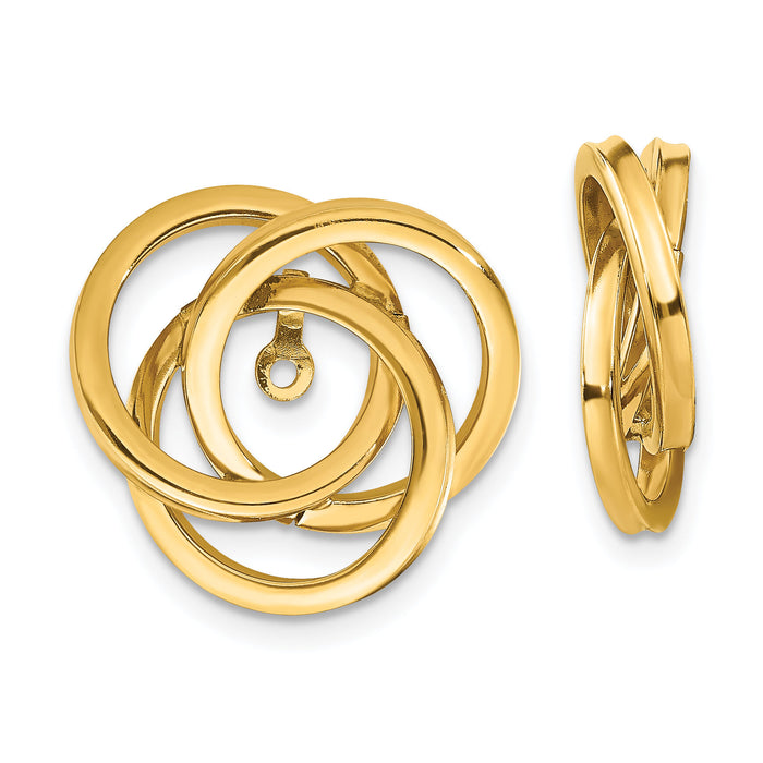 14k Polished Love Knot Earring Jackets-TH223
