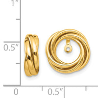 14k Polished Love Knot Earring Jackets-TH225