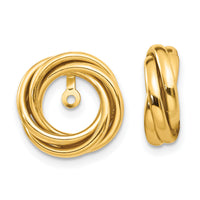 14k Polished Love Knot Earring Jackets-TH225