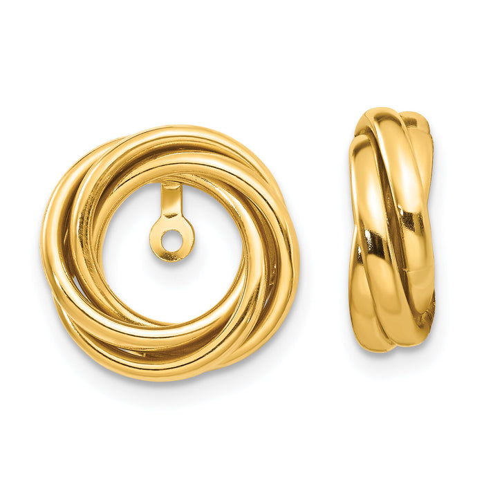 14k Polished Love Knot Earring Jackets-TH225