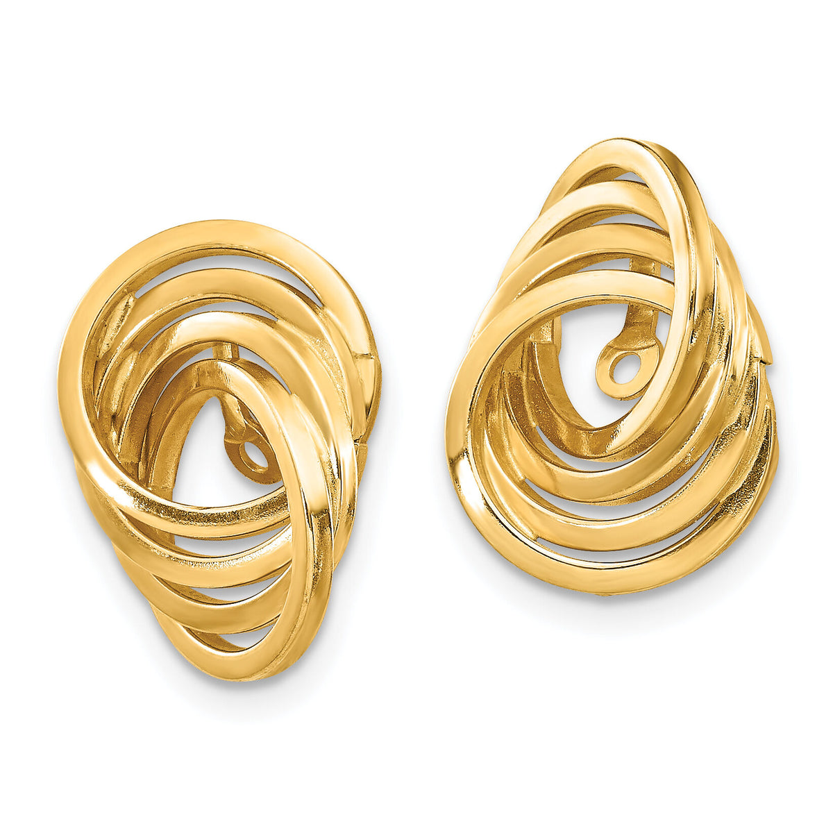 14k Polished Love Knot Earring Jackets-TH226