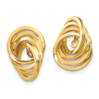 14k Polished Love Knot Earring Jackets-TH226