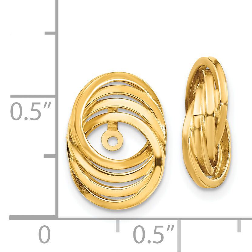 14k Polished Love Knot Earring Jackets-TH226