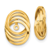 14k Polished Love Knot Earring Jackets-TH226