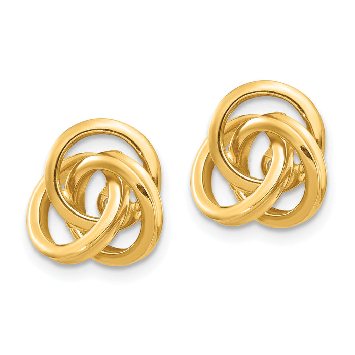 14k Polished Love Knot Earring Jackets-TH227