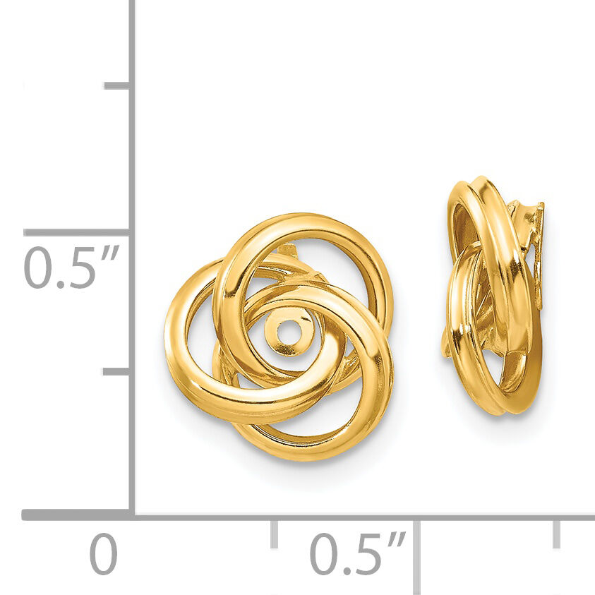 14k Polished Love Knot Earring Jackets-TH227