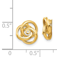 14k Polished Love Knot Earring Jackets-TH227