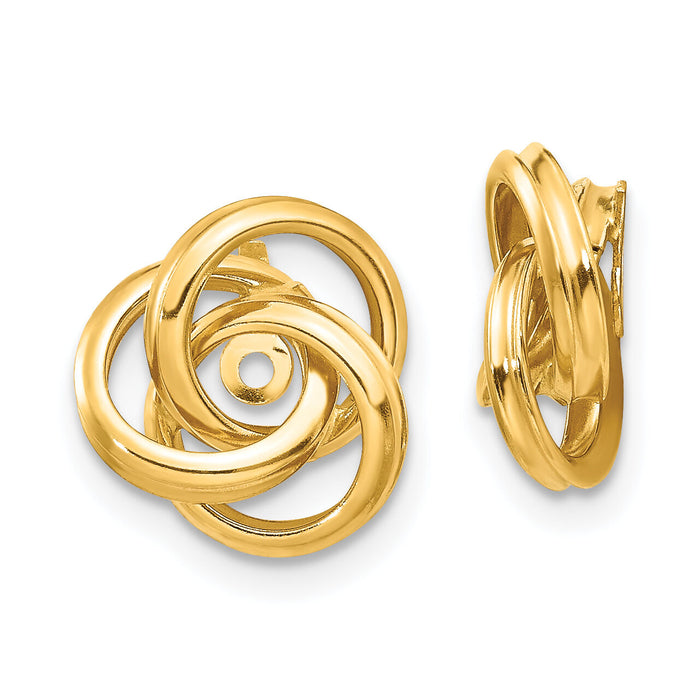 14k Polished Love Knot Earring Jackets-TH227