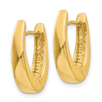 14k Polished Hinged Hoop Earrings-TH253