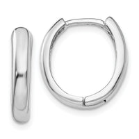 14k White Gold Hinged Hoop Earrings-TH266