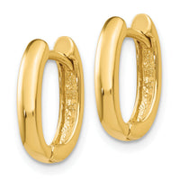 14k Oval Hinged Hoop Earrings-TH268
