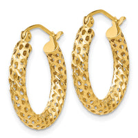 14k Mesh Hoop Earrings-TH515