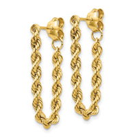 14K Hollow Rope Earrings-TH553